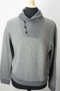 Giorgio Armani Black Label Gray Cashmere Blend Shawl Pullover Sweater Sz 48 NEW - Picture 1 of 5