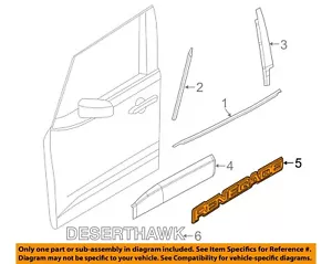 CHRYSLER OEM 15-21 Renegade Front Door Exterior Trim-Nameplate 68267206AA - Picture 1 of 2