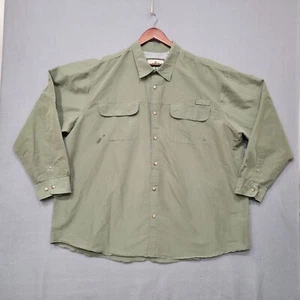 Camicia uomo Tallwoods Element Wear verde manica lunga con bottoni ventilata taglia 3XL - Foto 1 di 6