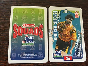 Subbuteo Squads 1996 Trading Card: Nottingham Forest - ANDREA SILENZI - Picture 1 of 1