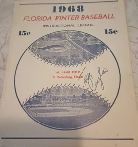 1968 Tony Conigliaro Firmado Programa Liga de Invierno Lanzador Regreso Medias BAS⚾️ - Imagen 1 de 9