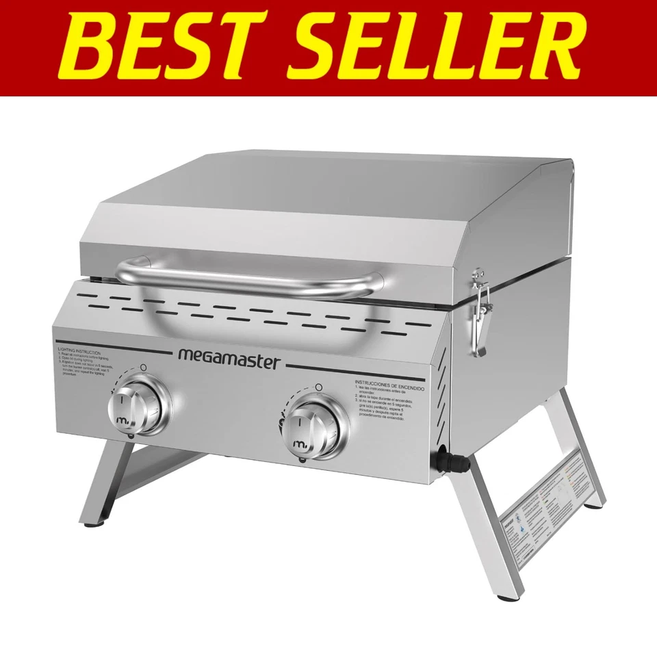 Parrilla de gas Megamaster Premium de 2 quemadores - Cocina portátil de alta potencia al aire libre Foto 1 de 4
