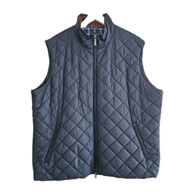 Мужской жилет Brooks Brothers 2XL XXL синий стеганый с карманами на молнии  - Изображение 1 из 2