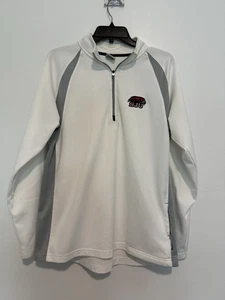 Alo Yoga Pullover Herren CoolFit 1/4 Zip Fleece Langarm Größe L weiß - Bild 1 von 5