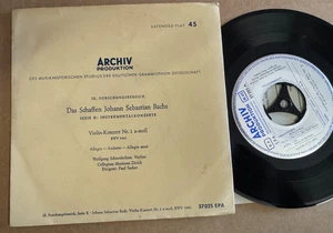 37025 EPA Bach Violin Concerto No. 1 Wolfgang Schniederhan Paul Sacher 45 rpm - Picture 1 of 2