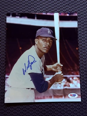 Willie Davis Signed Autograph 8x10 Photo Los Angeles Dodgers PSA DNA - Image 1 of 3