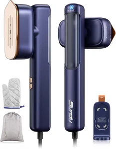 Portable Clothes Steamer Iron, 2-in-1 Handheld Garment Steamer for Travel & Home - Picture 1 of 12