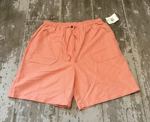 NWT Kim Rogers Peach Coral Elastic Waist Shorts Ladies Medium NEW - Picture 1 of 6
