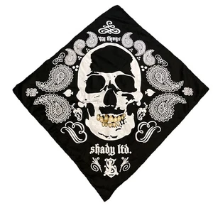Eminem Rare Shady Ltd. Black Skull Gold Teeth Bandana - Picture 1 of 6