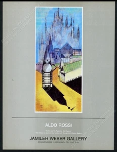 1983 Aldo Rossi pintura Zurich galería anuncio impreso vintage - Imagen 1 de 7