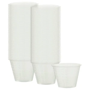 100, 1 Ounce Graduated Plastic Measuring & Mixing Cups - Paint, Hobby, Airbrush - Picture 1 of 4