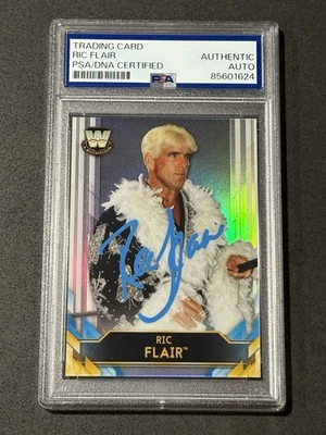 RIC FLAIR 2020 TOPPS CHROME WWE BIG LEGENDS SIGNED AUTOGRAPHED CARD PSA/DNA - Image 1 of 2
