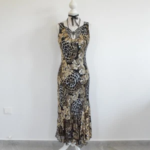 Vestido sin mangas vintage años 90 seda caprichoso maxi fairycore hada pinterest M - Imagen 1 de 9