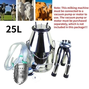 Cow Sheep Milking Machine Milk Bucket 304 Stainless Steel Bucket Tank Bucket 25L - Picture 1 of 11