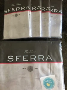 5 pc SFERRA MOLANI Queen Duvet & 4 Shams Fog Gray Grey Bloomingdales New Italy - Picture 1 of 12