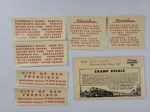 Champ Decals P-68 Southern Pacific - Union Pacific Streamlined Passenger Car Red