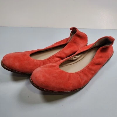 Zapatos planos de ballet Botkier New York Mason coral para mujer talla 7,5 cuero gamuza Foto 1 de 4