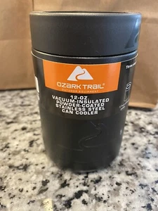 Black Ozark Trail 12 oz Vacuum-Insualted Powder Coated Stainless Steel COLD1 - Picture 1 of 3