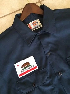 California Republic Patch On A Dickies Workshirt Size XL New Shirt - Picture 1 of 5