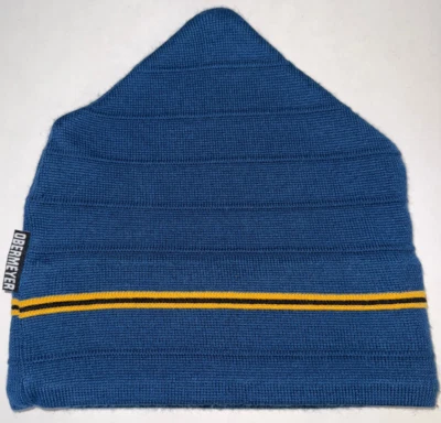 De colección Obermeyer 3 puntas gorro mezcla lana polar forrado sombrero azul amarillo raya Foto 1 de 4