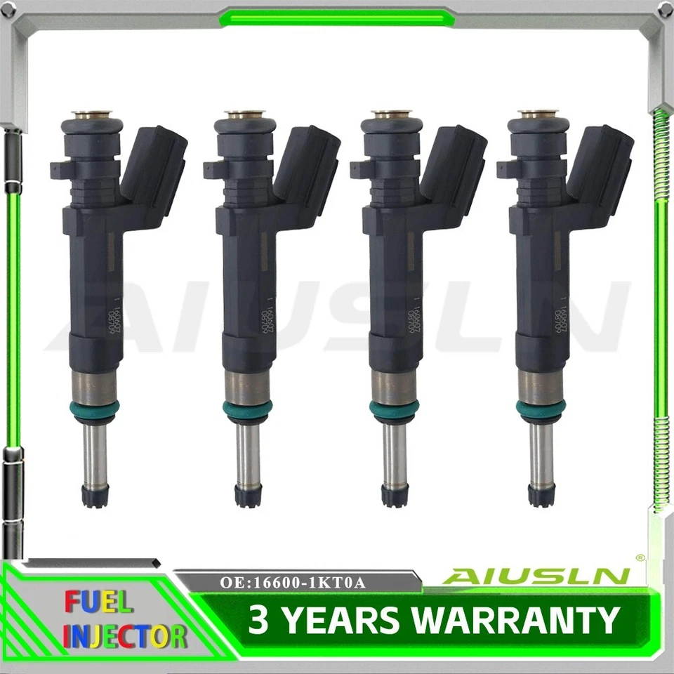 Set of 4 Fuel Injectors For Nissan Versa 12-19 Versa Note 14-16 1.6L 16600-1KT0A - Image 1 of 4