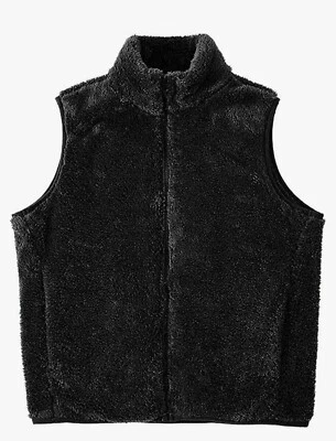 Chaleco de lana de identidad informal para mujer cuello simple color liso talla pequeña Foto 1 de 4