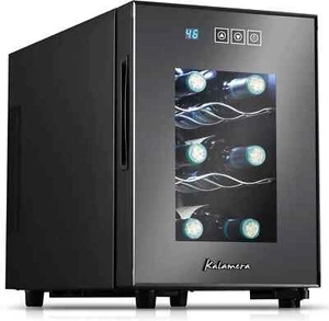 46-66°F temperature control 6 bottles of small wine capacity mini refrigerator - Picture 1 of 8