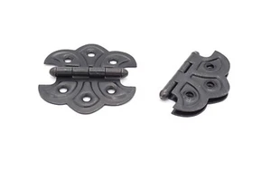 Butterfly Hinges Flush Mount Cabinet Furniture Hinge Antique Style Sold In Pairs - Picture 1 of 3