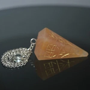 Bulk 5 Pcs Natural Golden Quartz Reiki Gemstone Dowsing Pendulums - Picture 1 of 6