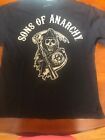 Sons Of Anarchy Reaper Official Logo Black Tee Shirt Mens XL