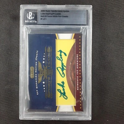 2009 Razor Sports Icons Hall Of Fame Cut Auto Luke Appling Al Lopez 1/1 BGS Auth - Image 1 of 2