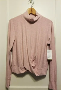 Top Old Navy Breathe ON cuello simulado dobladillo giratorio manga larga, poliéster, talla L, nuevo con etiquetas - Imagen 1 de 7