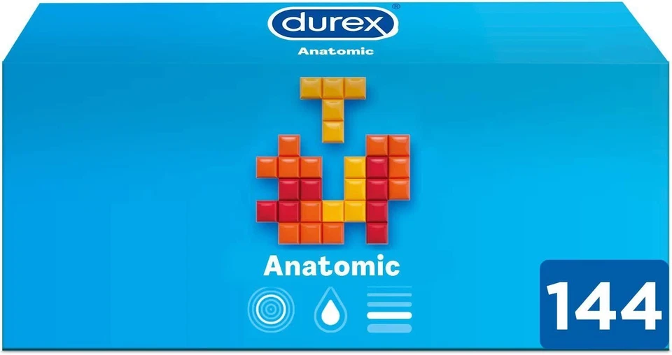 Durex Anatomic Preservativi Classici - 144 Pezzi