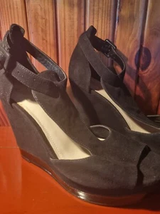 WITTNER SUEDE UPPER/LINING LEATHER WEDGES-11 CM PLATFORM-3.5 CM S 40 SHOES NEW - Picture 1 of 13