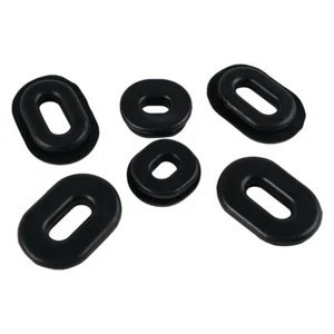 6Pcs Motorcycle Side Cover Grommet Kit Set Black Rubber for CB CL SL XL TL 125 - Foto 1 di 5