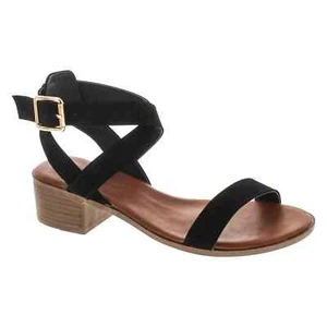 TOP MODA Women's Vision-75 Open Toe Heeled Sandal, Black, sz 10 - Picture 1 of 15