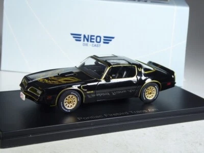 (KI-05-33) Neo Scale Models Pontiac Firebird Trans Am schwarz 1:43 in OVP - Bild 1 von 2