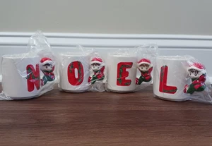 Tazas de Navidad Noel vintage con asas de elfo House Of Lloyd 8 OZ Juego de 4 nuevos - Imagen 1 de 4