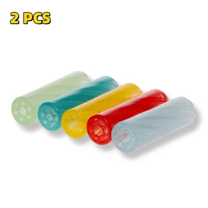 2x Wellenspirale 7 Löcher Tabak Rauchen Glas Filter Tips 9*30mm Mundstück Pfeife - Bild 1 von 8