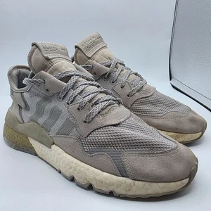 Adidas Nite Jogger Gold Metallic Boost EVM Mens Sise 9 Gray Shoes Athletic Walk - Picture 1 of 13