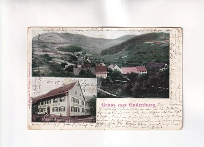 F5611) Tarjeta postal, SALUDOS desde ENDENBURG con GASTHAUS al VUELO 1904 - Imagen 1 de 2