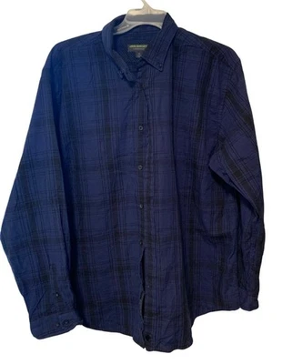 John Bartlett Consensus Mens Size XXL Blue Black Plaid Lined Shacket Shirt Jacke - Image 1 of 4