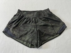 Lululemon Hotty Hot Short II *Long 4" Incognito Camo Multi Gator Green Size 8 - Picture 1 of 7