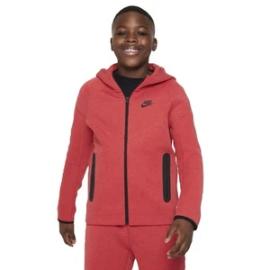 Nike Big Boys’ Tech Full-Zip Hooded Jacket - Red XL Boys - Picture 1 of 20