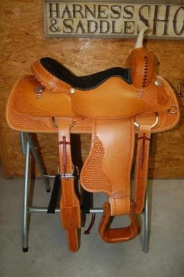 G.W. CRATECUSTOM  16" CUTTING SADDLE MADE IN BRYANT ALABAMA - Image 1 of 4