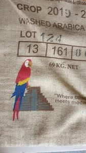 Kaffeesack HONDURAS MOTIV PAPAGEI JUTESACK SACK DEKO WINTERSCHUTZ - Bild 1 von 3