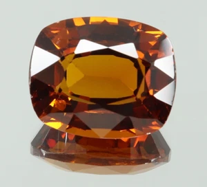 Natural Orange Hessonite Garnet Cushion Cut Certified Loose Gemstone 10.75 Ct - Picture 1 of 7