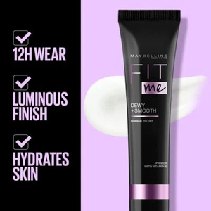 Maybelline New York Fit Me Dewy + Smooth Face Primer Reduces Pores 30 ml - Picture 1 of 5