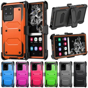 Funda híbrida a prueba de golpes con clip para cinturón para teléfono Samsung S20+/S20 FE/S20 Ultra - Imagen 1 de 54