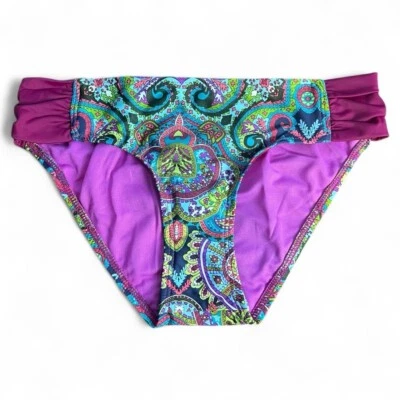 Parte inferior de bikini Title Nine para mujer con estampado floral de mosaico cachemir separada nueva con etiquetas talla S Foto 1 de 4